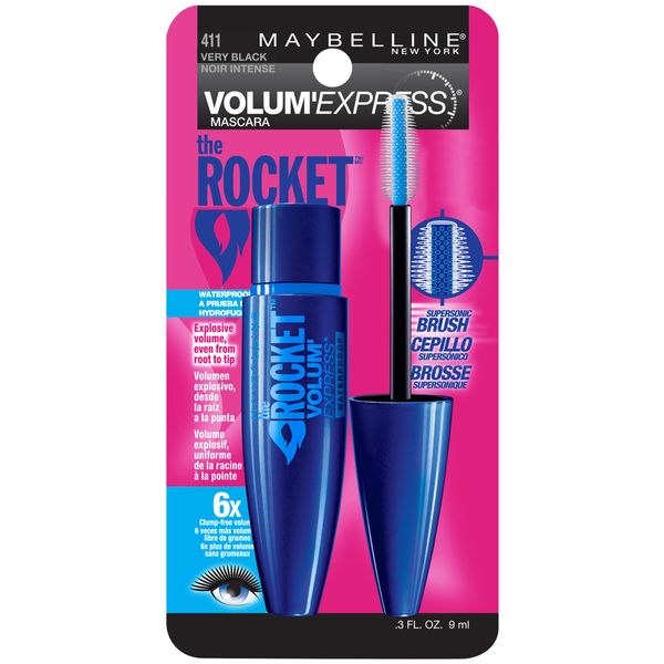 Maybelline New York Volum' Express The Rocket Waterproof Mascara, Very Black, 0.3 fl. oz.