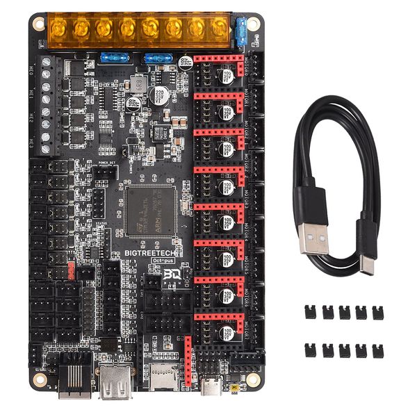 BIGTREETECH Direct Octopus V1.1 Control Board 32Bit Silent Motherboard Support 8 Axis TMC2209 Stepper Motor Driver Compatible btt pi v1.2 to Running Klipper/Marlin for Voron 2.4 CoreXY 3D Printer