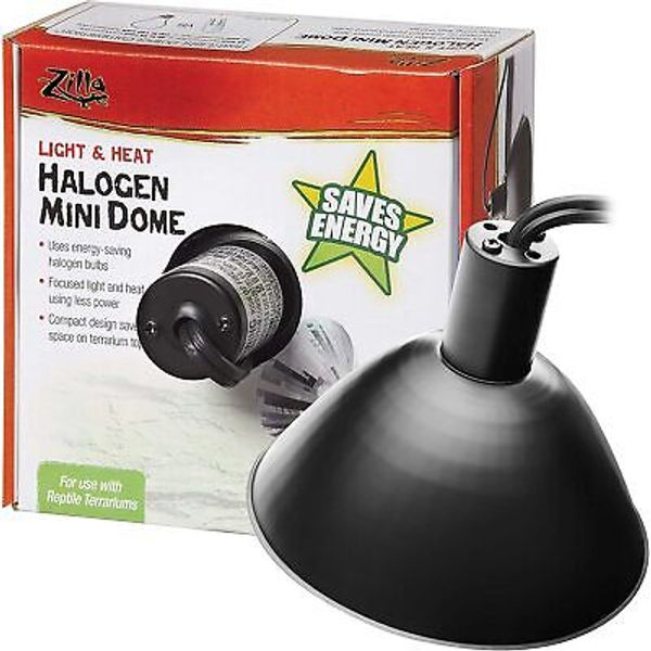 Zilla Light & Heat Halogen Mini Dome For Reptile Terrariums One Size Black