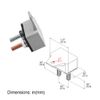 GLOSO E510 Single Mounting Bracket Stud Type 1 Auto Reset Circuit Breakers with Cover- 1 Pack (30A)