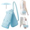MOLHEM Backpack Folding Travel Umbrella (Azure)