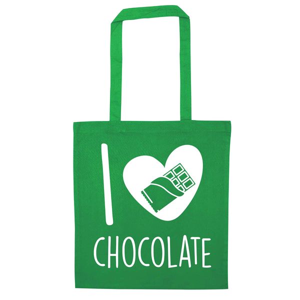 Flox Creative Green Tote Bag I Love Chocolate