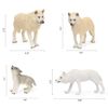 RESTCLOUD 7Pcs Wolf Toy Figurines Set Wolf Animals Figures (Wolf Set B)