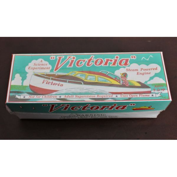 2001 Schylling Victoria Steam Powered Engine Tin Toy Boat NIB