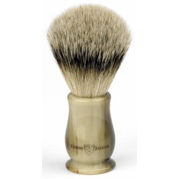 Chatsworth Shaving Brush - Imitation Black Marble, Silver tip badger