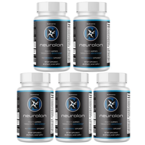 Neurolon Advanced Nootropic Pills to Support Memory and Focus - 5 Bottles