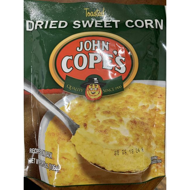 AmishTastes Cope's Toasted, Dried Sweet Corn To Make Traditional Baked Corn Dish (Includes Recipes), 3.75 Oz. (Pack of 2)