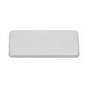 sourcing map Standard Plastic Rectangle Aluminum Extrusion End Cap Gray White 40x80mm 24pcs