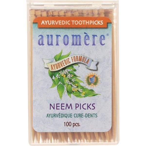 Auromere Ayurvedic Toothpicks, Neem, 100 Count