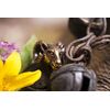 Windalf Viking Pendant RAM 14 mm Aries Head Hair Bead Jewellery Pearl Bronze, Fabric jewellery bag