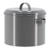 Grey Metal Vegetable Storage, Grey Metal Composter Vintage Style (Composter)