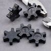 Isslly L075 Flexible NBR Rubber Spider Insert, 6PCS Solid Spider Center Inserts Fits for L Jaw Coupling Set -Black