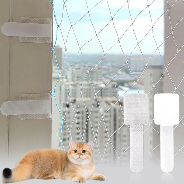 Outdoor Adhesive Hooks 50 Piece, Geeignet FÜR Katzennetz Balkon, Katzennetz FÜR Balkon Ohne Bohren, Katzennetz Ohne Bohren, Katzenschutznetz (Ohne Katze Netz)