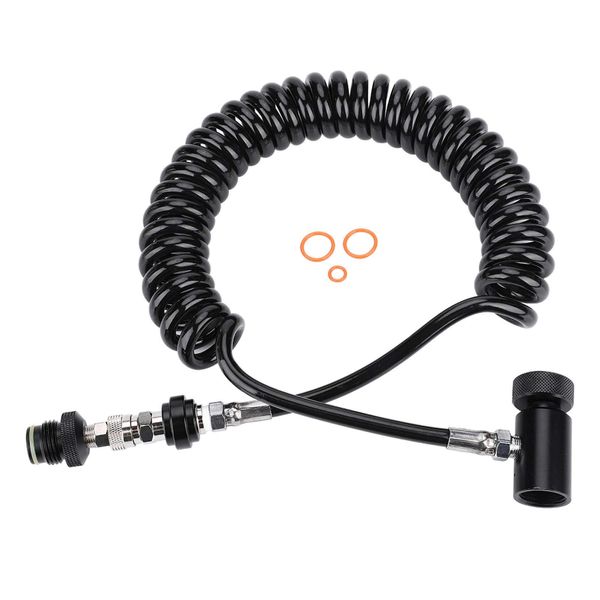 Demeras Paintball Hose Paintball Marker Remote Coil Cylinder Connection Valve Hose Corrugated Hose for HPA CO2