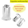 Qrity 20 PCS Rivet Nut, Stainless Steel Flat Head Threaded Insert Nutsert Kit, M12 Fasteners Nut
