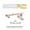 Beduan 20 Pcs Brass Compression Fitting, 8mm OD x 5mm ID Ferrules & Insert Tube Support