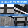 Black Mesh Shower Bag, Portable Shower Tote Quick Dry Shower Caddy with Zipper and 2 Pockets Mesh Beach Bag Lightweight Organizer Mesh Shower Caddy,Toiletry for Travel Gym Beach Swimming Toiletry Bag