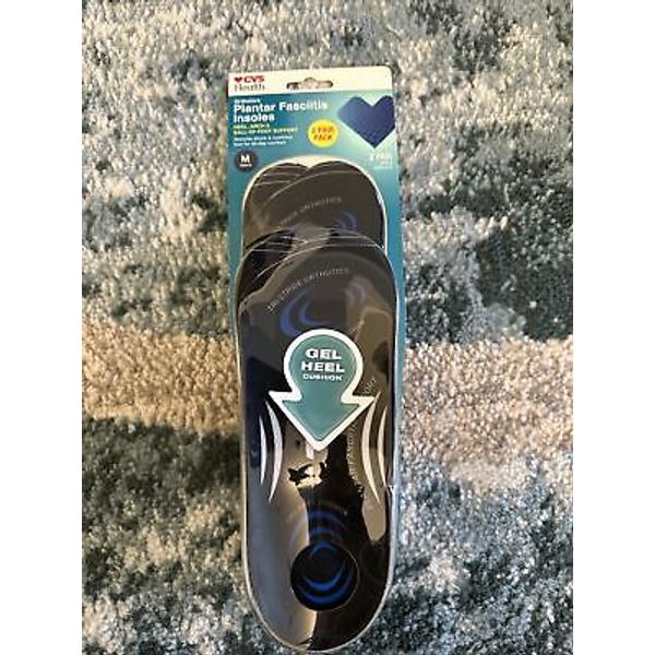 CVS Health Men’s Plantar Fasciitis Insoles Orthotics 2 Pair Pack