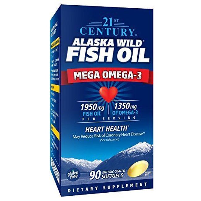 21st Century Alaska Wild Fish Oil Softgels, 90 Ct