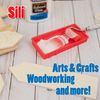 Sili Glue Roller with Tray for Arts, Crafts, Woodworking & Large Projects, Red