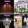 2PCS Outdoor Solar Wall Light LED Motion Sensor Bright Flood Street Lamp 3 Modes