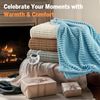 Heated Blanket, Eletric Twin Size Blanket, Soft, Ribbed, Plush Heating Blanket T