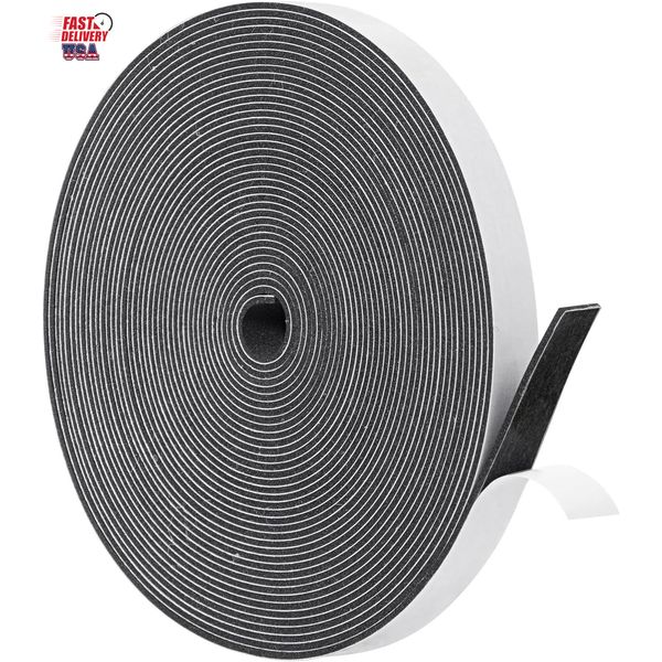 High Density Foam Tape Neoprene Weather Stripping 1/16 Inch Thick X (.50) 1/2 In