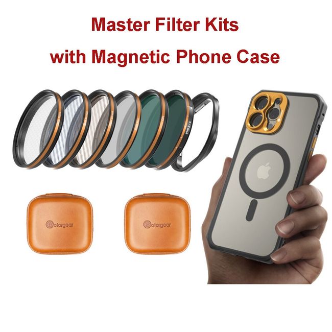 Fotorgear Professional Phone Filter Kit with Storage Bag For Xiaomi 12S  Ultra Phone Case 52mm CPL/ND/star/Black Mist filter