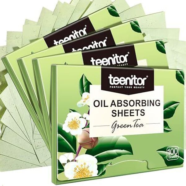 Teenitor Oil Blotting Sheets for Face 400 Sheets Green Tea Oil Absorbing Shee...