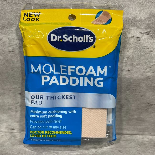 Dr. Scholls Molefoam Padding 2 Strips Maximum Cushioning Extra Soft Padding