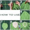 BENECREAT 12Pcs Leaf Macrame Cutting Molds Wood Macrame Leaf Cutting Template Macrame Feather Wall Hanging Tool for DIY Crafts Making