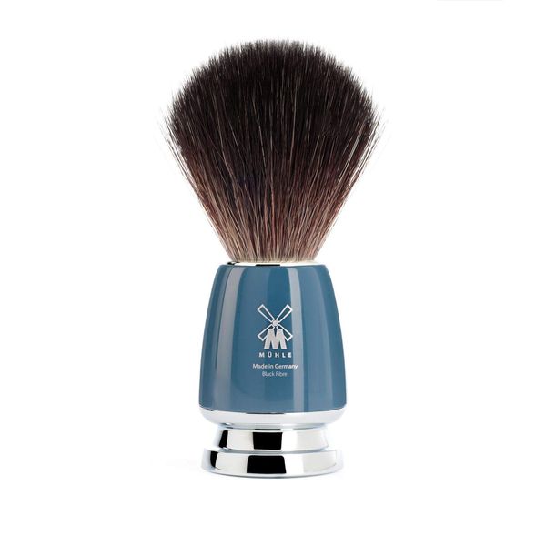 MÜHLE Black Fibre Shaving Brush (100% Vegan) (Petrol Blue)