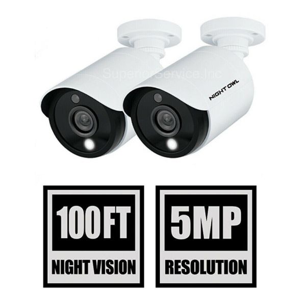 Night Owl C50XL Add-On 5MP Spotlight BNC Wired Security Camera 2-Pack No Cable