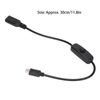 Usb C Extension Cable, Extension Cable, 30cm/11.8inch Button Control USB C Power On/Off Switch Extension Cable Usb-C Extension Cable for Type C Interface Devices, Mobile Phones, Tablet Computers