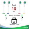 Toothbrush Heads Compatible with Most Braun Oral B, 10 Pack Professional Electric Toothbrush Replacement Heads Adults Precision Clean Brush Heads Refills