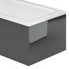 Newton Anthracite Grey Bath Panel End (Cut to Size)