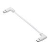 Elecom MPA-CCLL01WH USB C Cable, L-Shaped Type-C to Type-C 0.3 ft (0.1 m), Flat 60W, USB PD Compatible, White