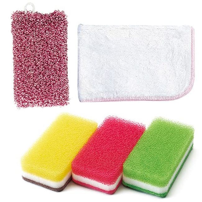 Duskin [Official] Kitchen and Bath Care Set, Kitchen, Bathroom, Kitchen Sponge