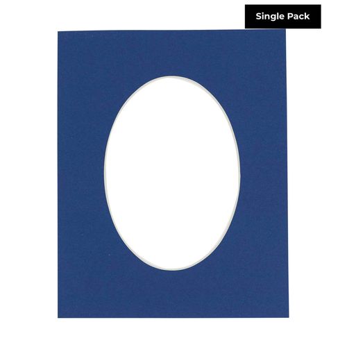 CountryArtHouse Bottle Blue Acid Free 27x39 Oval Picture Frame Mat with White Core Bevel Cut for 24x36 Pictures - Fits 27x39 Frame - Pack of 1 Matboard Show Kit with Acid Free Backing & Clear Bag