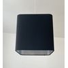 Black Velvet Brushed Silver Rounded Square Lampshade