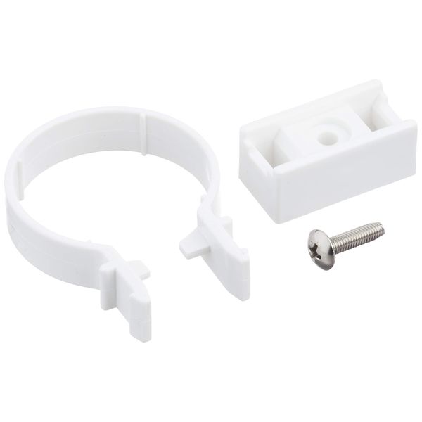 Round Saddle Band Receptor, White, 42 Type Screws Included