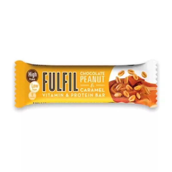 Fulfil vitamin and protein bar peanut and caramel 55g