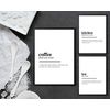 Kitchen Definition Prints Poster Pack - 3 Pack Definition Prints Includes Tea, Coffee and Kitchen (A4 (29.7cm x 21cm))