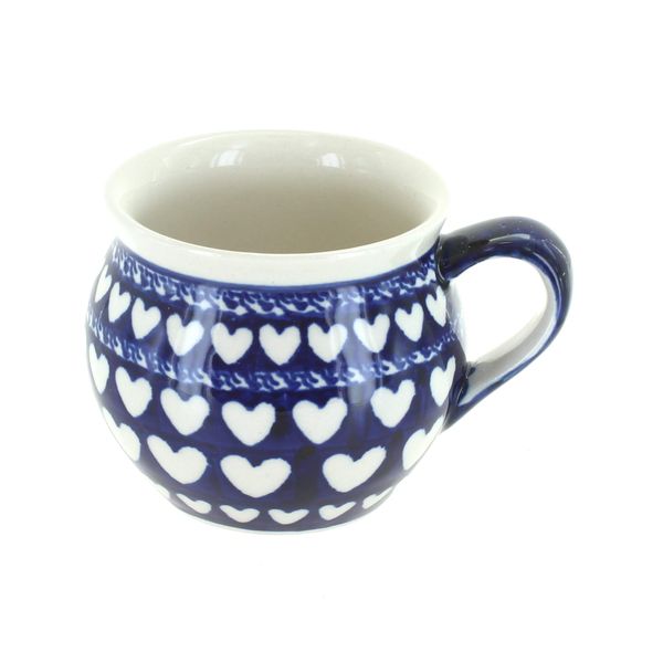 Blue Rose Polish Pottery Valentina Medium Bell Shape Mug