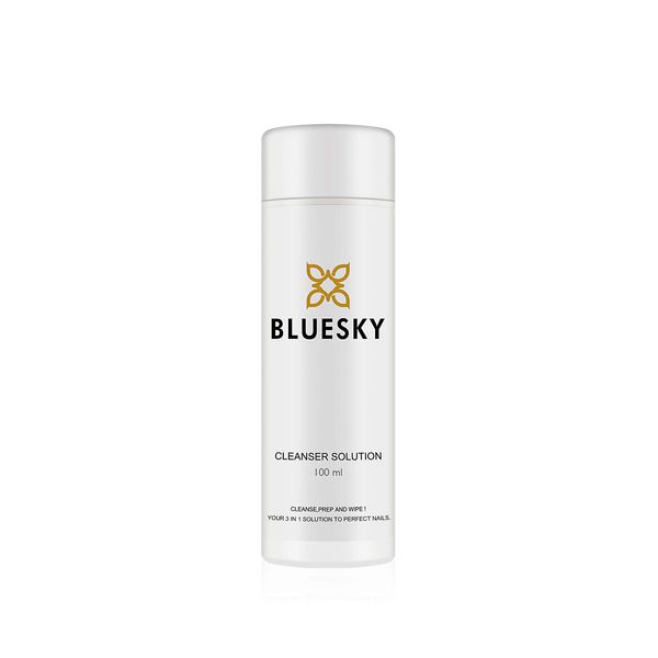 Bluesky Gel Polish Cleanser, 100 ml 99.9% Isopropyl Alcohol, Prep and Wipe Solution, Gel Nail Polish Residue Cleanser, Multi-Purpose, Remove Tacky Layer, Gel Polish Wipe