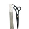 8" Full Black Barber Scissors Razor Sharp + Curved Finger Rests and Rubber Rings