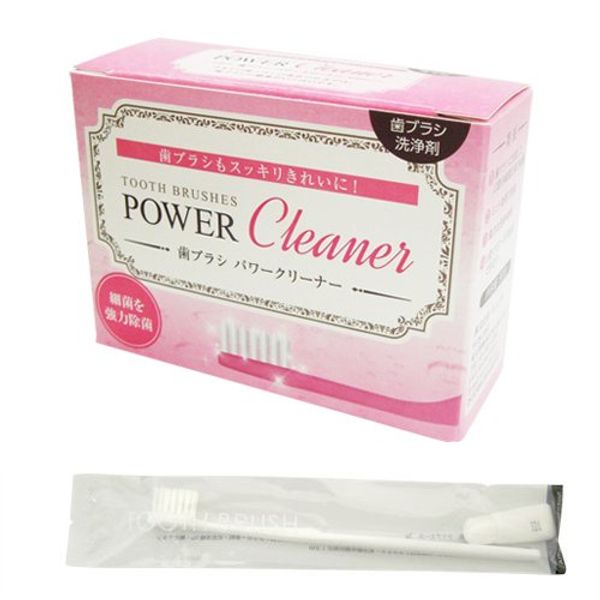 Toothbrush Cleaner Dent Power Toothbrush Power Cleaner (30 Packs) + Toothbrush Set with Tube Toothpaste