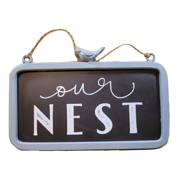 "OUR NEST" Bird Frame Hangable Wall Art Sign, Wedding/ Shower Gift, New