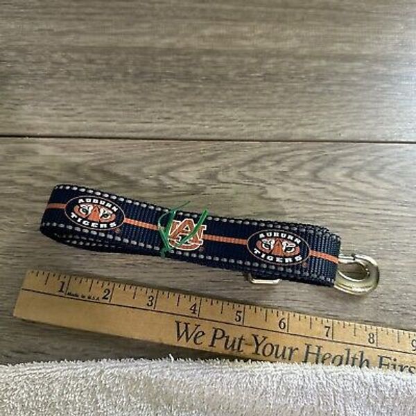 Pup Rally AUBURN TIGERS Reflective Nylon Pet Leash Large 1x40”