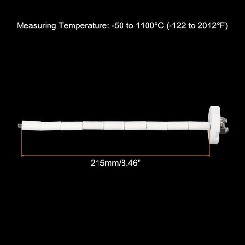 MECCANIXITY K Type Ceramic Kiln Furnace Probe Thermocouple Sensor for Muffle Furnace Oven, High Temperature -50 to 1100°C(-122 to 2012°F) 2.5x215mm
